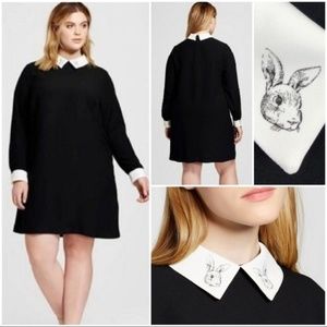 NWT Black White Collar Dress